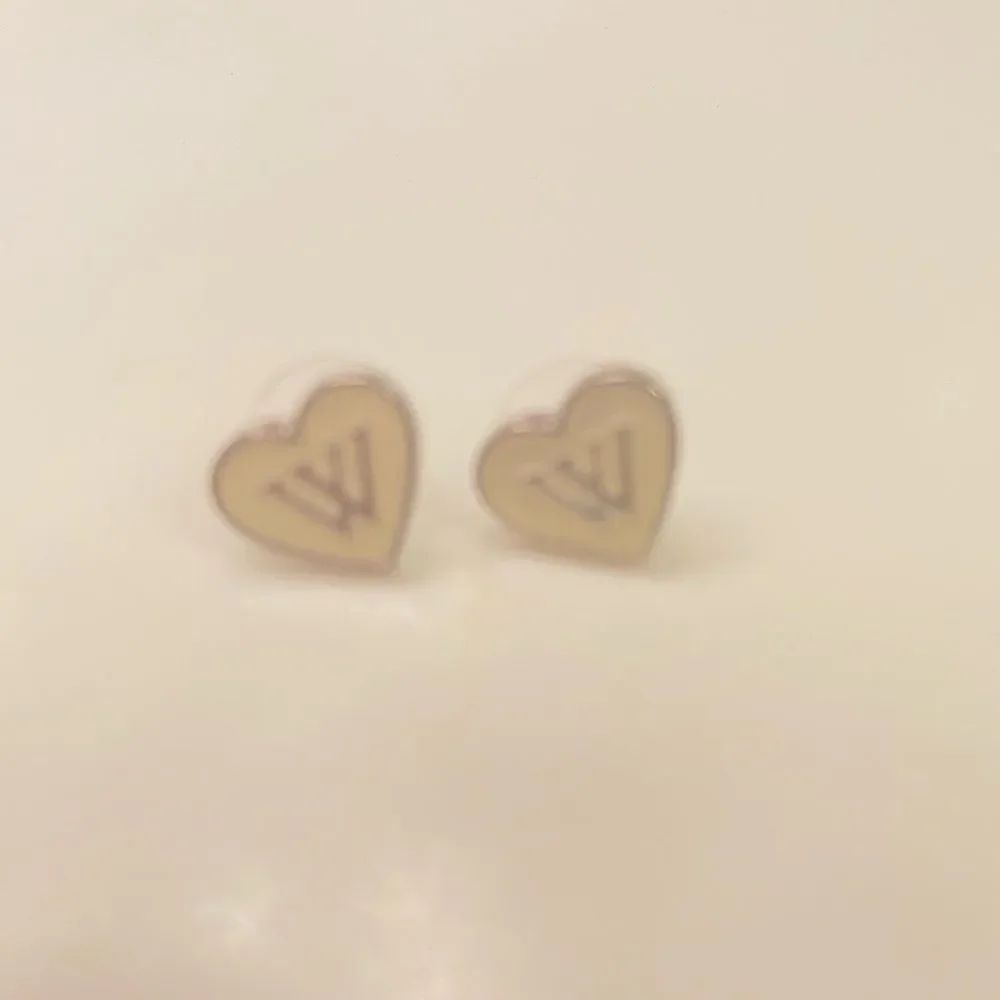 White Wildfox Logo Stud Earrings